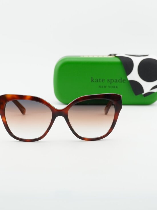 Kate Spade SAVANNA/G/S 0086 PR Cat Eye Sunglasses - Havana/Grey main image 7